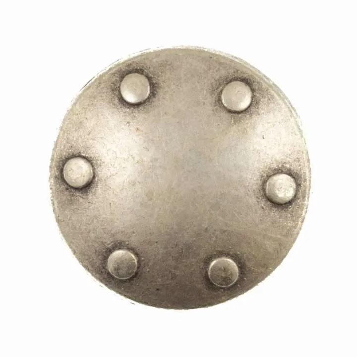 Druckknopf Punkte Altsilber – Metallknopf NK-113