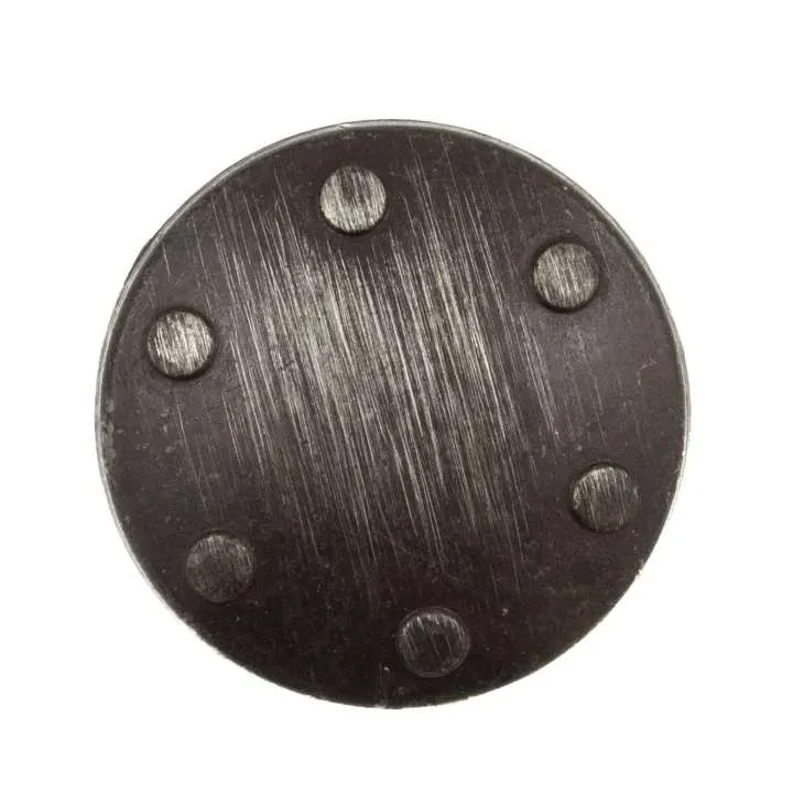 Druckknopf Punkte Grau Schwarz – Metallknopf NK-113