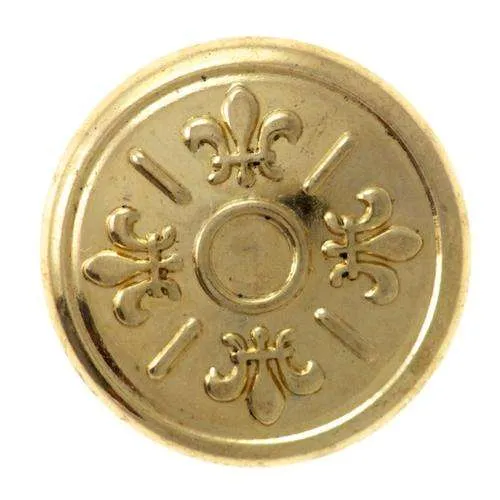 Druckknopf Lilien Muster Gold – Metallknopf NK-22