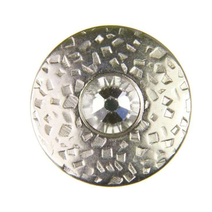 Druckknopf Swarovski Crystal Silberfarben – Metallknopf NK-17