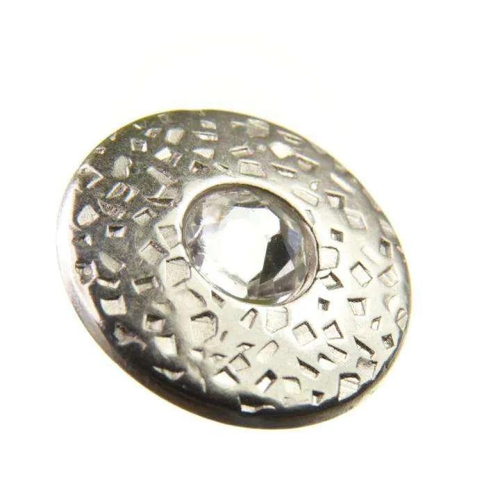 Druckknopf Swarovski Crystal Silberfarben – Metallknopf NK-17