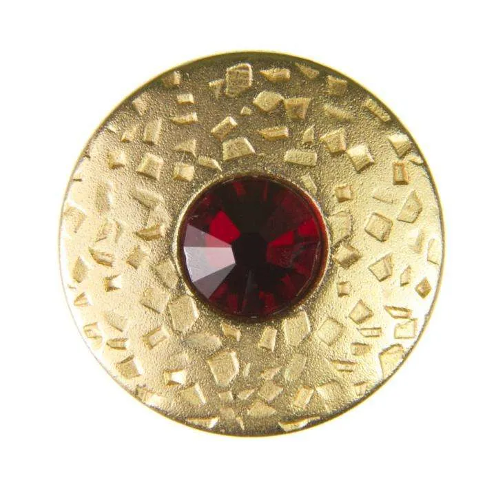 Druckknopf mit Swarovski®Crystal Siam Goldfarben 20 – Metallknopf NK-17