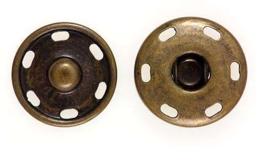 Druckknopf zum Annähen Messingfarben – Metallknopf DR-2