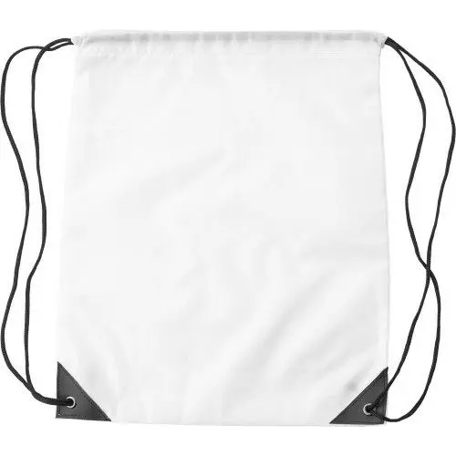 Weißer Polyester Turnbeutel Enrique - Robuster Sportbeutel für Vielseitige Nutzung