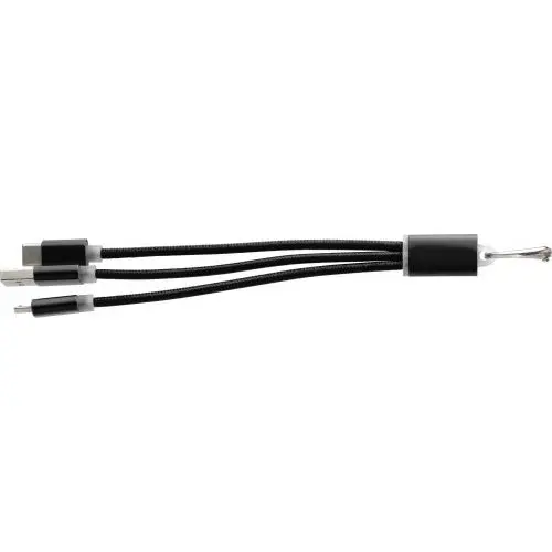 Alvin Robustes Aluminium USB-Ladekabel - Tiefschwarz