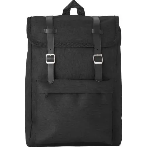 Genevieve Schwarzer Polyester Rucksack – Elegant & Vielseitig