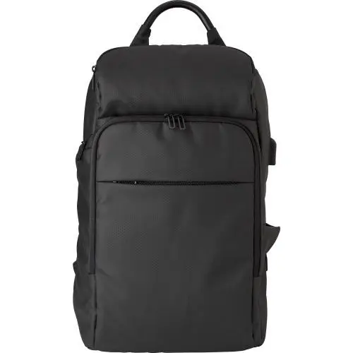 Rishi Schwarzer Rucksack aus robustem Kunststoff – Modern & Langlebig