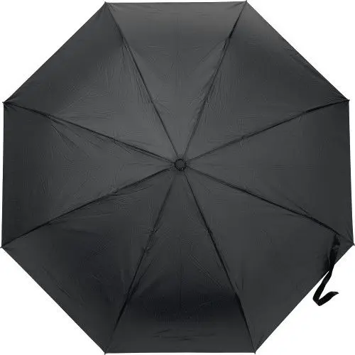 Automatik-Taschenschirm aus Pongee Ava in Schwarz - Stilvoller Schutz bei unerwartetem Regen