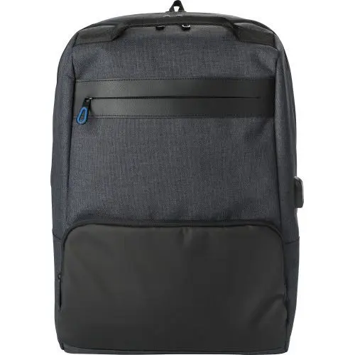 Romy Schwarzer PVC Rucksack mit Anti-Diebstahl Technologie