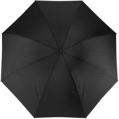 Reversibler Taschenschirm aus Pongee Kayson in Schwarz - Stilvoller Schutz bei wechselhaftem Wetter