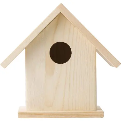 Kreatives Vogelhaus 'Wesley' mit Malset, DIY Nistkasten in Braun