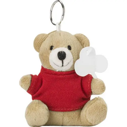 Arnie Teddybär-Schlüsselanhänger in leuchtendem Rot