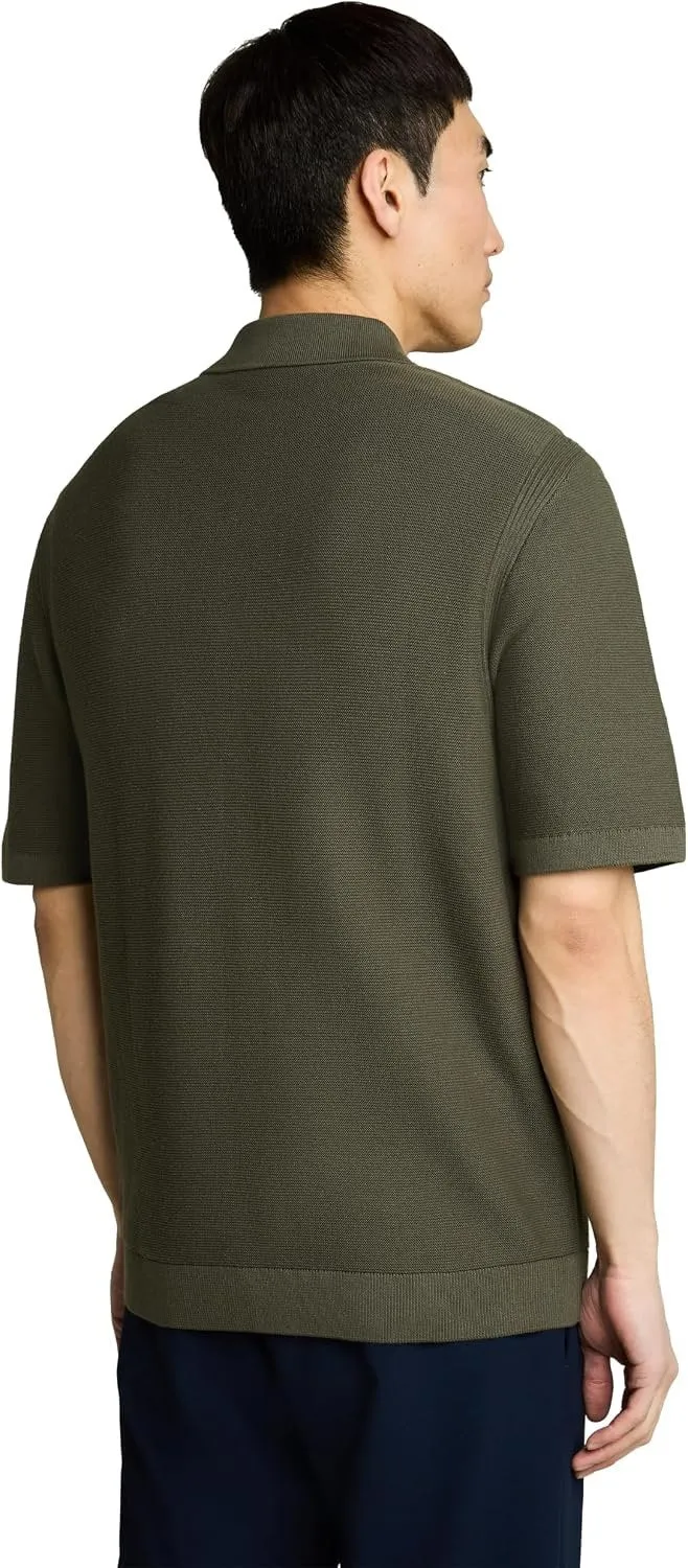 Tom Tailor knit basic polo, deep leaf green - 100067486