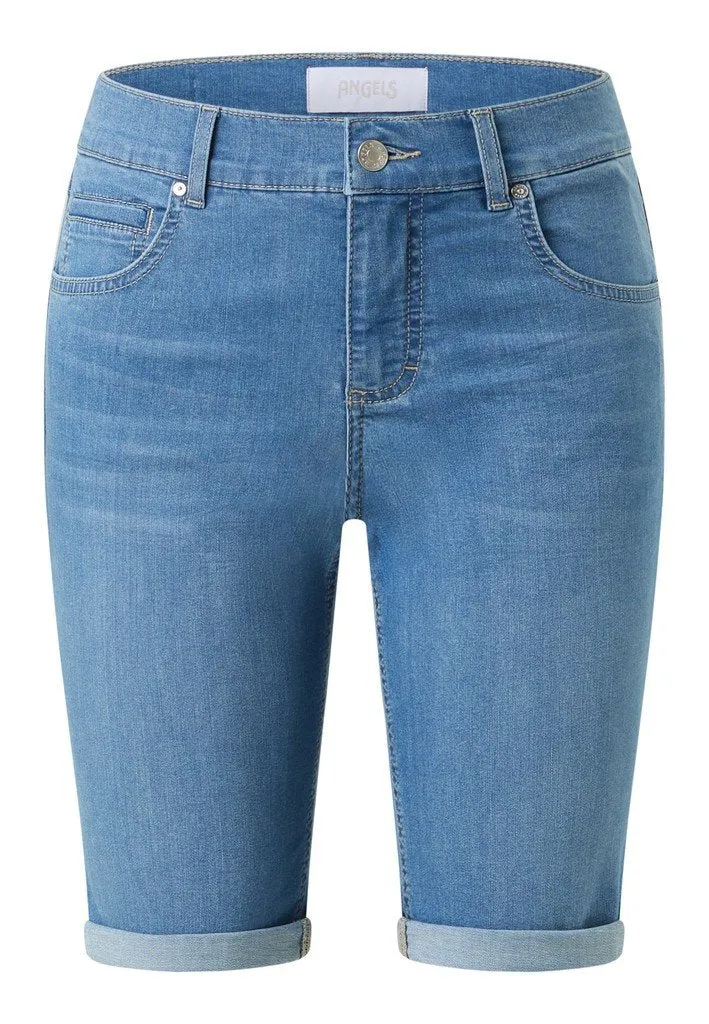Angels BERMUDA TURN UP, stone blue used - 100067423