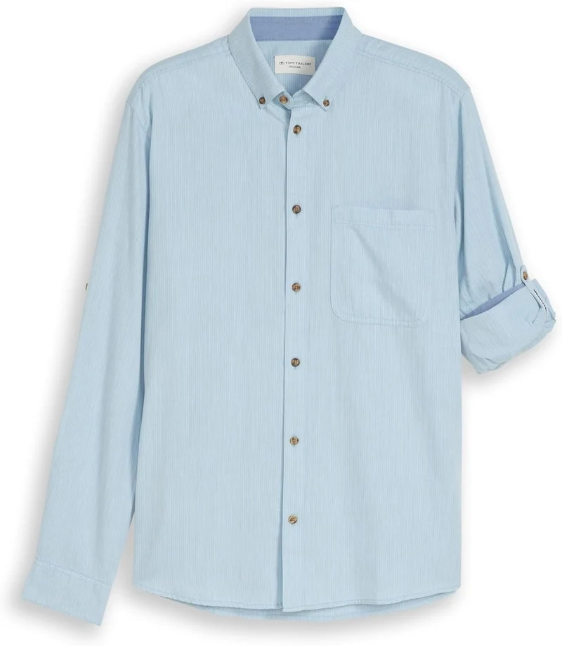 Tom Tailor Langarm Freizeithemd Blau