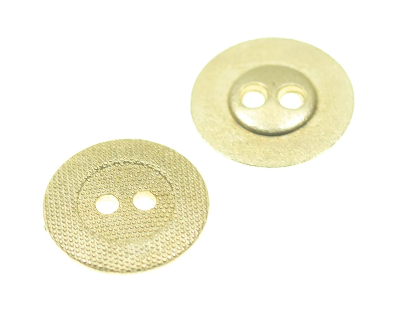 Metallknopf flach Gold – 2-Loch MK-4G
