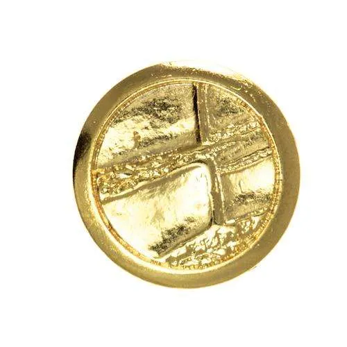 Metallknopf Muster Gold – Öse MK-50G