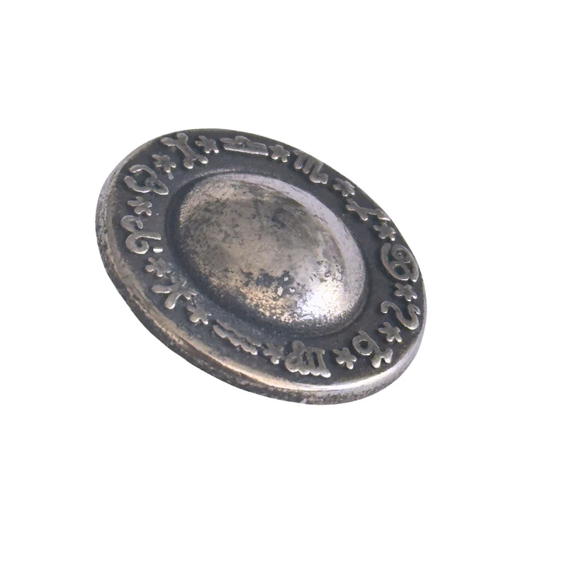 Metallknopf in Altsilber Mittelalter Design mit Öse MK-509-AS