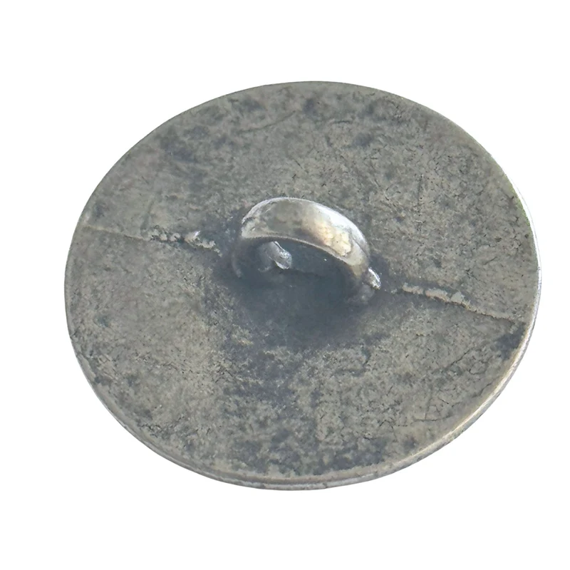 Metallknopf in Altsilber Mittelalter Design mit Öse MK-509-AS