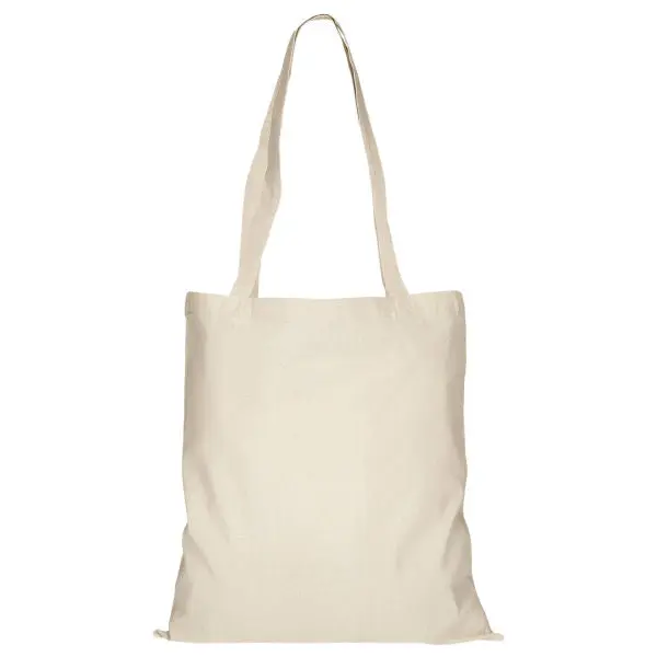 Naturfarbene Baumwolltasche mit Langen Henkeln, Umweltfreundlich & Stabil