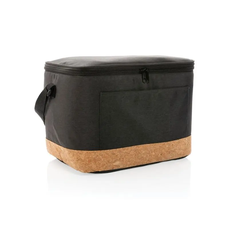 Impact AWARE™ XL RPET Zweifarbig Cooler mit Korkdetail - Schwarz: Stilvoll, Praktisch, Nachhaltig