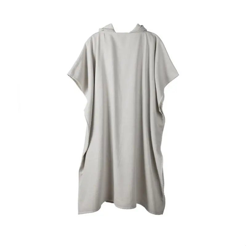 VINGA Tolo Hamam Frottee Strandponcho - Grau/Off-White: Weich, Saugfähig, Stilvoll