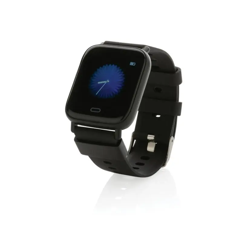 Fit Watch in Schwarz, aus RCS-zertifiziertem recyceltem TPU – Umweltfreundlich