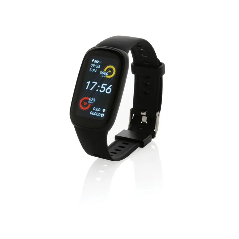 1,47 Eco-Fitnessuhr aus recyceltem TPU mit Herzfrequenzsensor - Schwarz