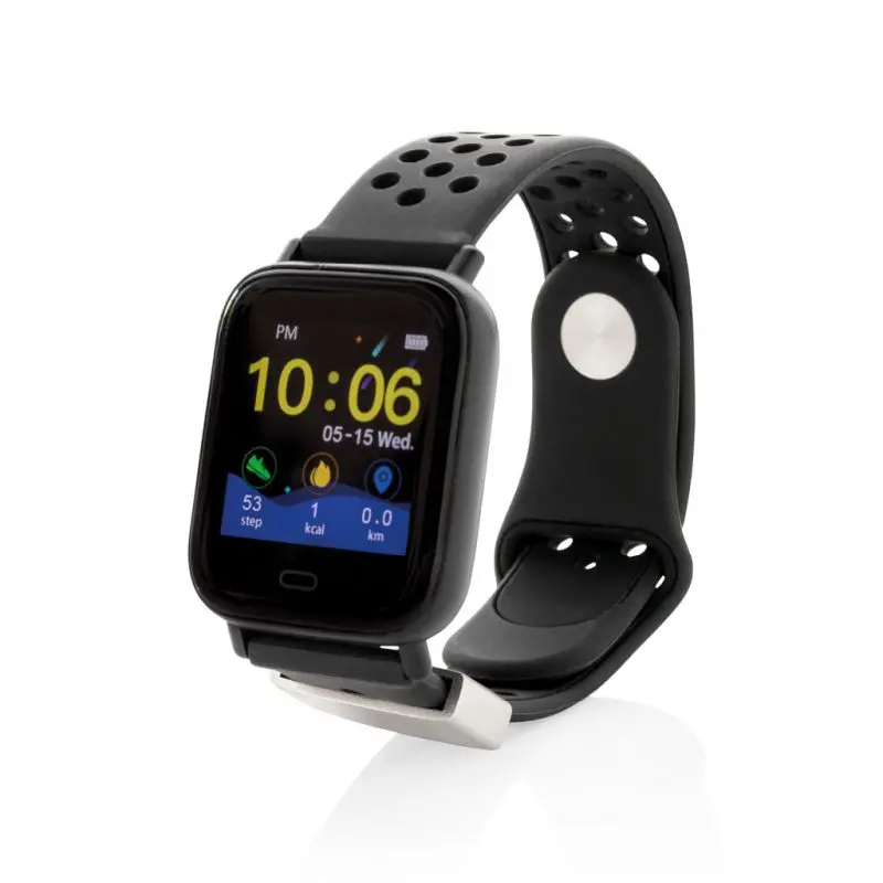 Schwarze Fit Watch – Moderner Fitness-Tracker für Aktive