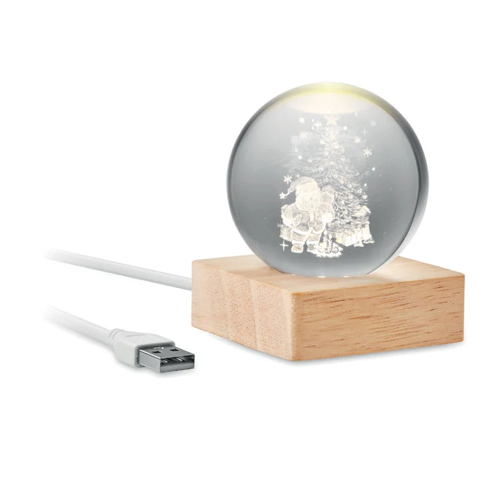Weihnachtliche LED-Glaskugel