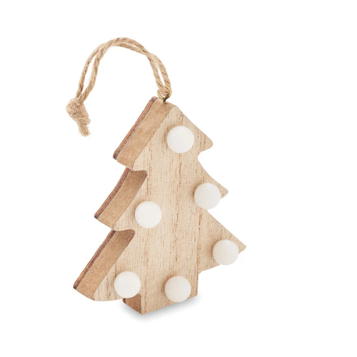 Unkrautbaum aus Holz mit Lichtern