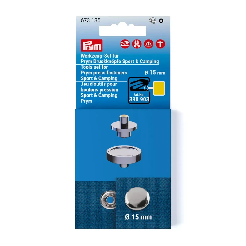 Werkzeug-Set für Prym Druckknöpfe Sport & Camping, 15 mm