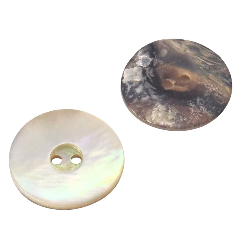 Perlmuttknopf Natur Creme/Natur 2-Loch – PL-24