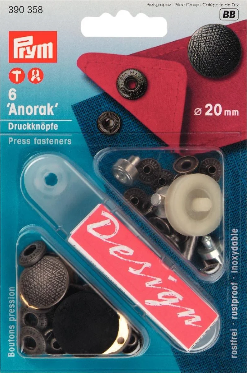 Druckknöpfe Spirit Altsilber 390358 20mm