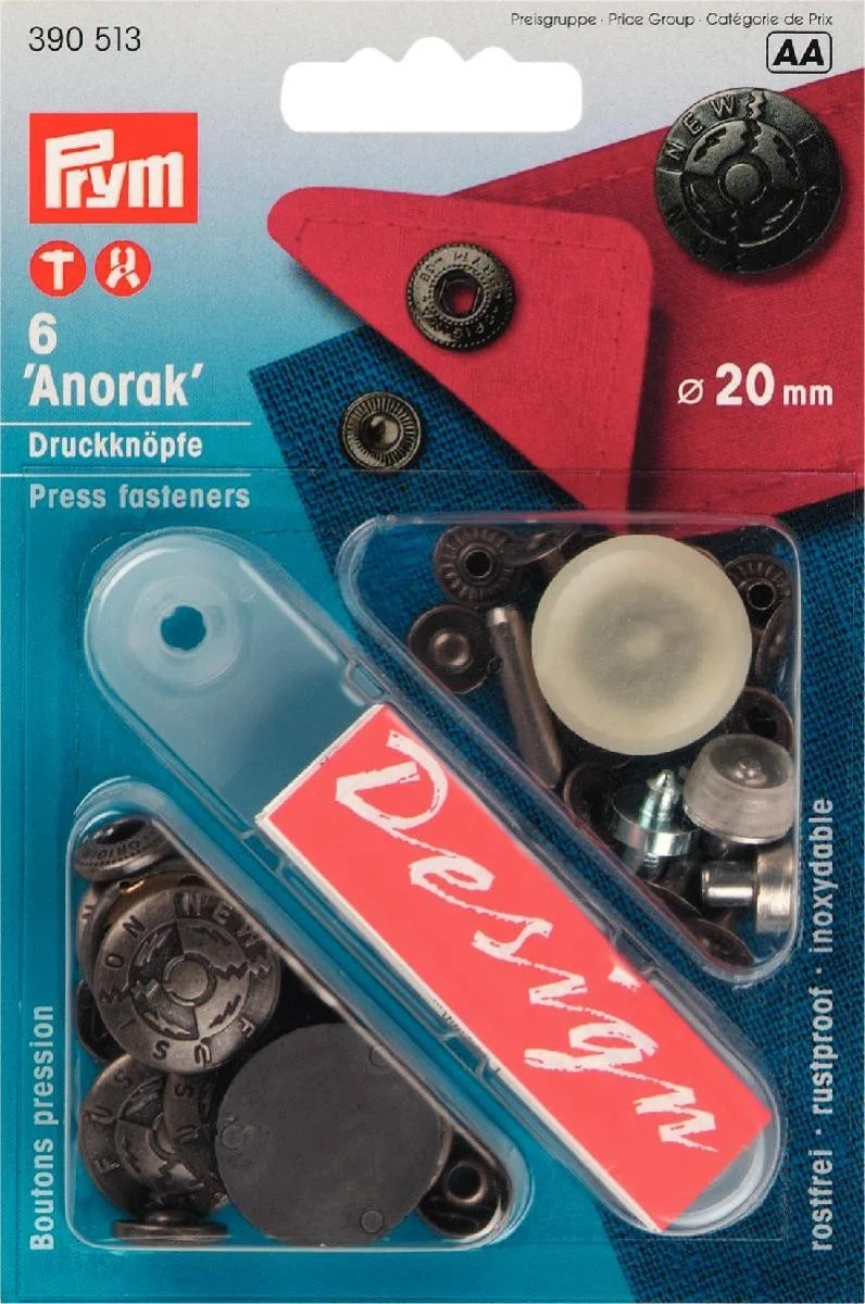 Druckknöpfe Fusion Altsilber 390513 20mm