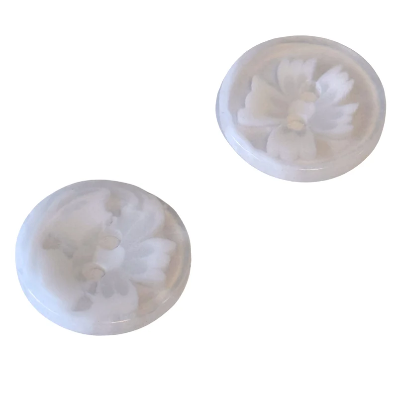 Kinderknopf Blume Weiß 13 mm – Kunststoffknopf KK-116-weiß