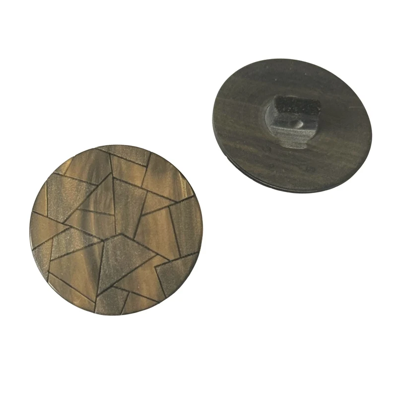 Blazerknopf mit Mosaik-Optik – Gold/Braun KN-97