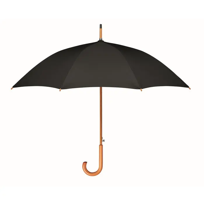 Umweltfreundlicher Regenschirm CUMULI RPET – Schwarz, Elegant & Nachhaltig