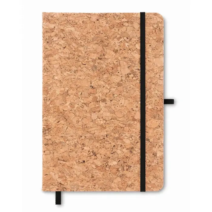 DIN A5 Notizbuch mit Kork SUBER - Schwarz, Umweltfreundliches Tagebuch, Elegantes Design
