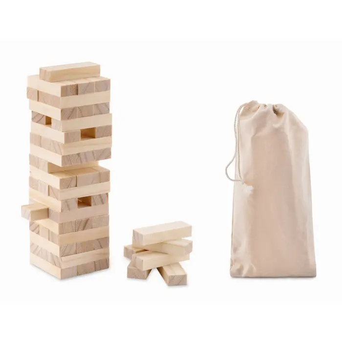 Holzturm Spiel PISA - Holz: Klassisches Stapelspiel für spannende Unterhaltung