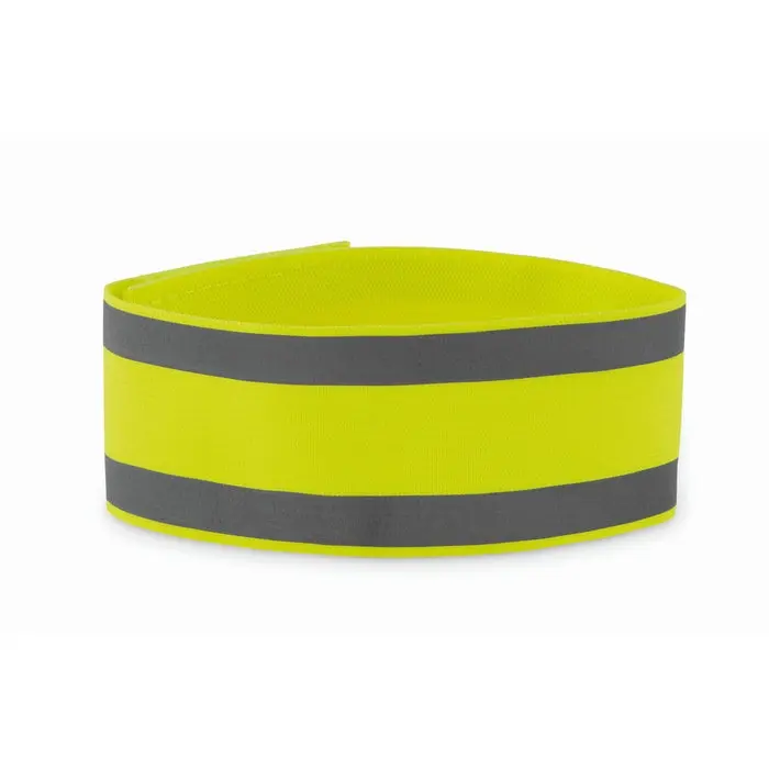Lycra Sport-Armband VISIBLE ME: Neon Gelb, Sichtbar, Verstellbar für Sicherheit beim Sport