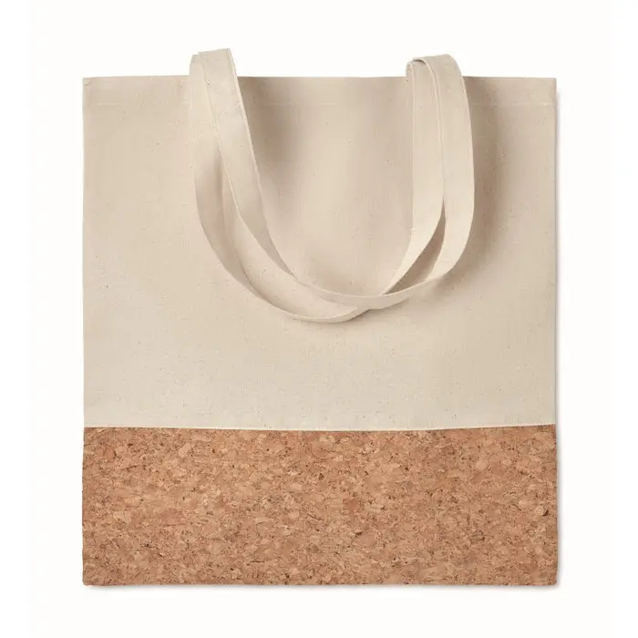 Beige ILLA TOTE Shopper mit trendigem Korkbesatz