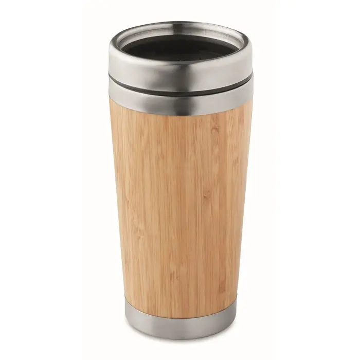 RODEODRIVE+ 400 ml Doppelwand-Becher, Holzoptik