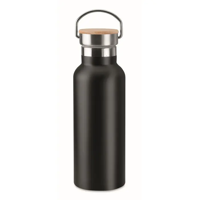 Isolierflasche 500 ml HELSINKI – Stilvolle schwarze Thermoflasche