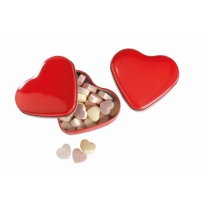 Liebesherz Bonbondose LOVEMINT, Rote Minzbonbons, Ideal für Geschenke