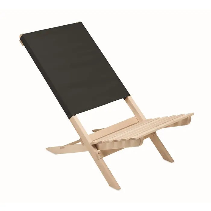 MARINERO Klappbarer Strandstuhl in Schwarz – Komfort & Stil am Strand