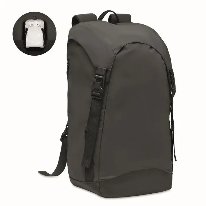 Rucksack 190T Polyester EIGER - schwarz - langlebiger und vielseitiger Begleiter für Alltag und Outdoor