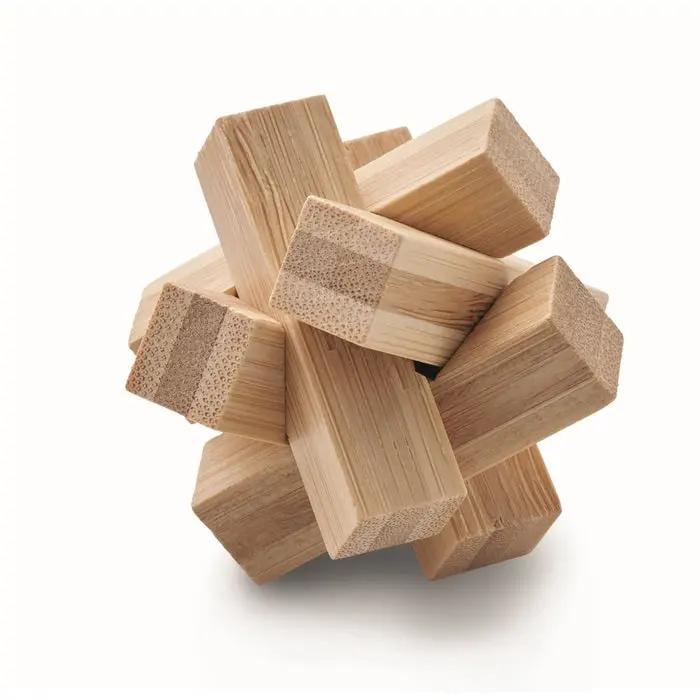 Holzpuzzle/Gehirnjogging Bambus CUBENATS - Holz: Herausforderndes Puzzle für kniffligen Gehirnspaß