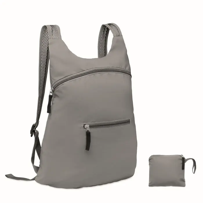 Mattsilberner Sportrucksack 190T Polyester DESTELLO - Leichter und Stilvoller Trainingsbegleiter