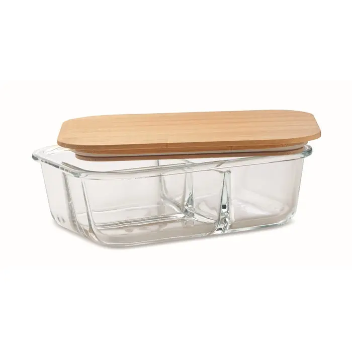 Glas Lunchbox TUNDRA 3, 800ml - Klar & Umweltfreundlich
